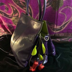 NWOT Espe Staccato Vegan Leather Purse with Floral Accent